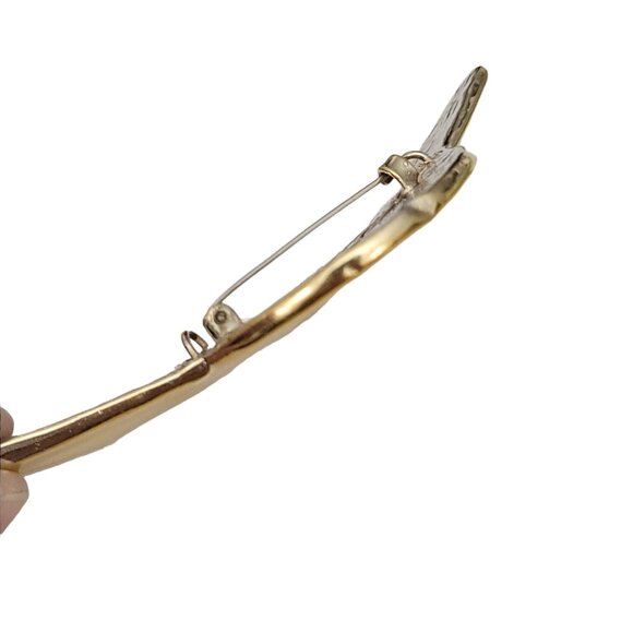 Sterling Silver 925 Gold Vermeil Lady In Hat Hollow Statement Brooch - Picture 7 of 11